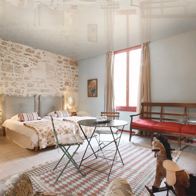 blanc cassé brillant pour pose plafond tendu
