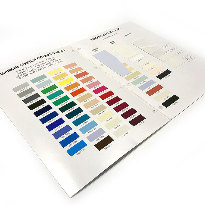 nuancier inove® pour pose plafond tendu