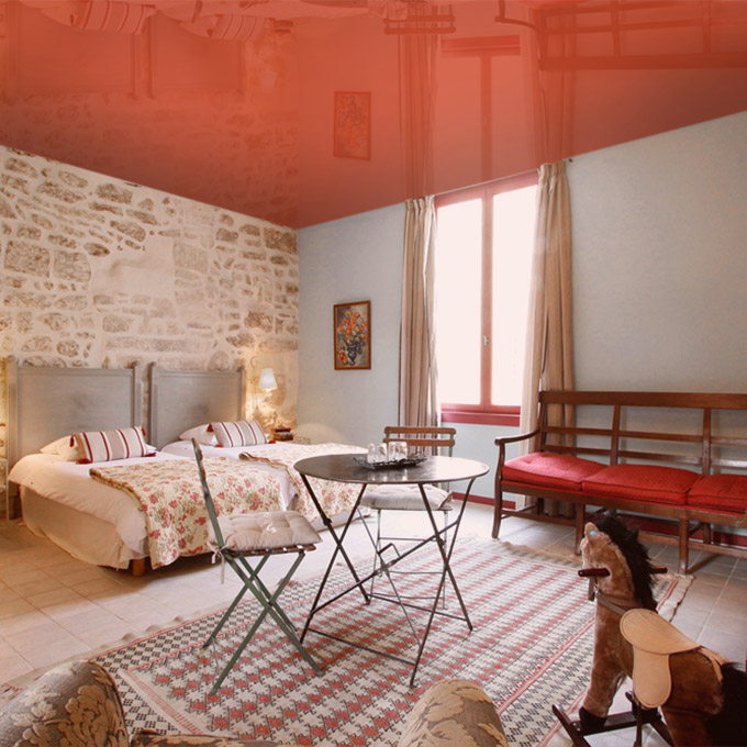 orange foncé brillant pour pose plafond tendu
